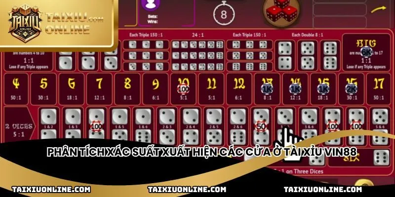 Phân tích xác suất xuất hiện các cửa ở tài xỉu Vin88
